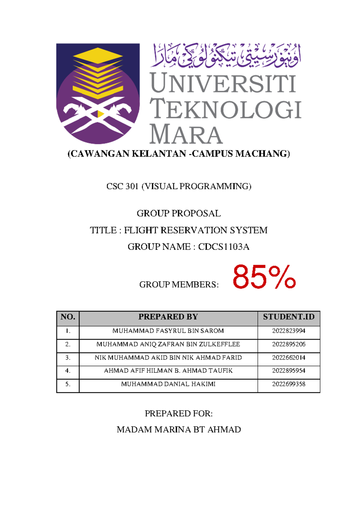 for easier to all student - (CAWANGAN KELANTAN -CAMPUS MACHANG) CSC 301 ...