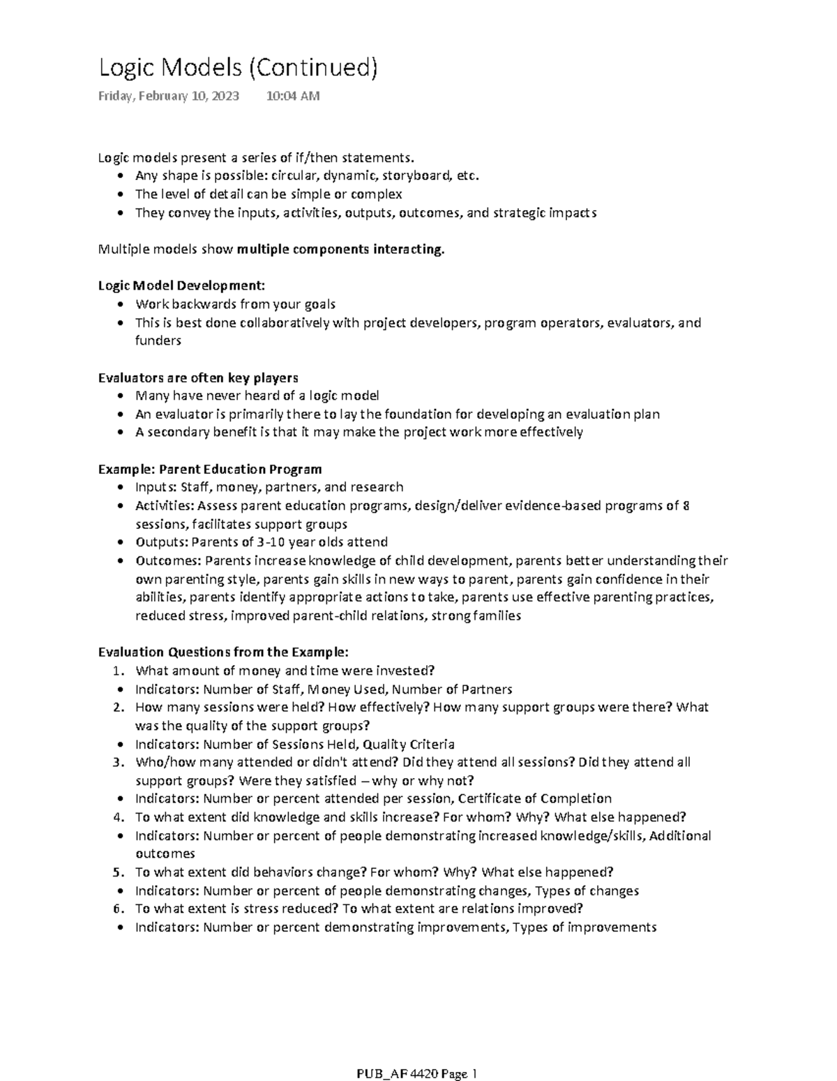 logic-models-continued-logic-models-present-a-series-of-if-then