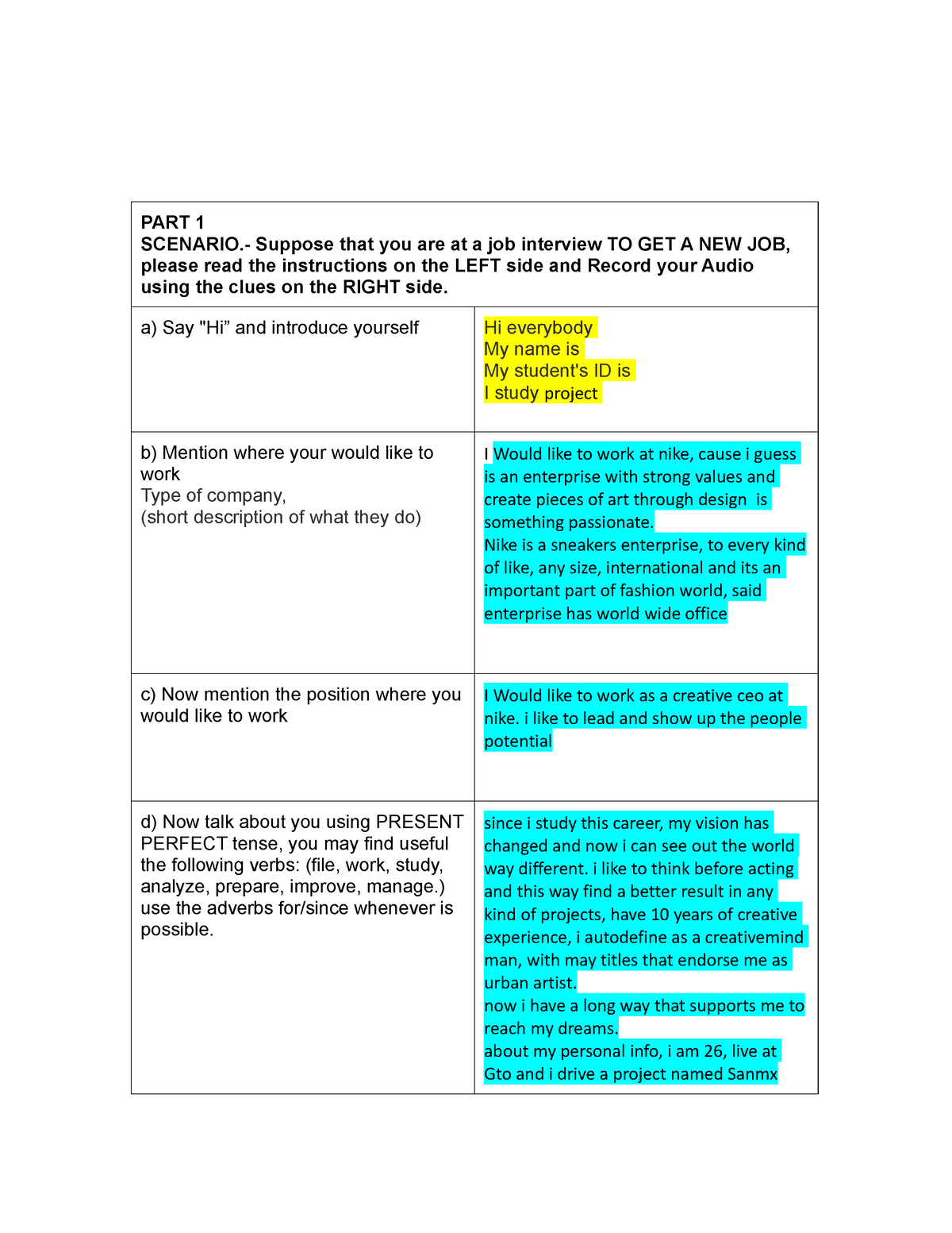 assignment 4 text file idioma extranjero 1 uveg