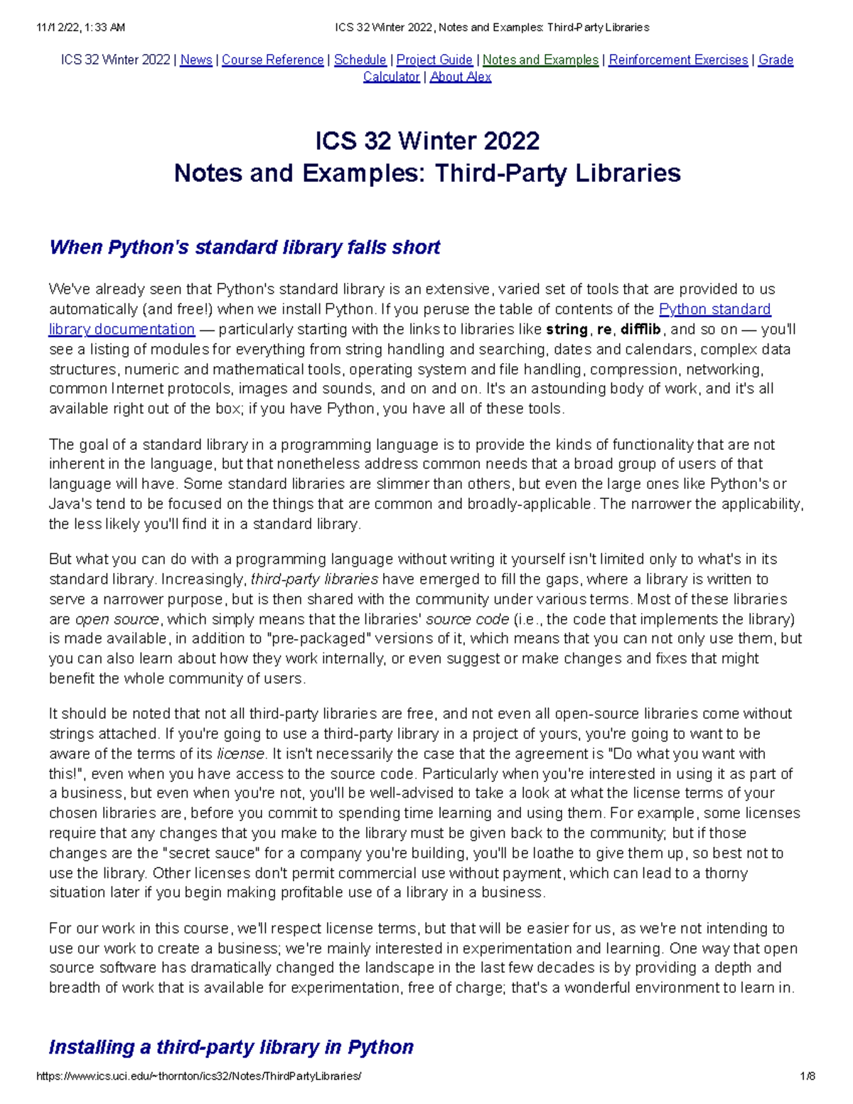 ICS 32 Winter 2022, Notes and Examples Third-Party Libraries - ICS 32 ...