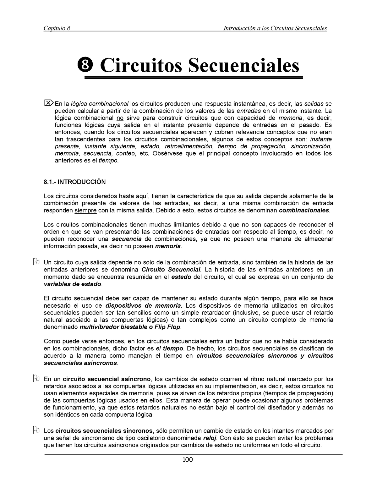 Apuntes Circuitos Secuenciales - Circuitos Secuenciales ⌦ En La LÛgica ...