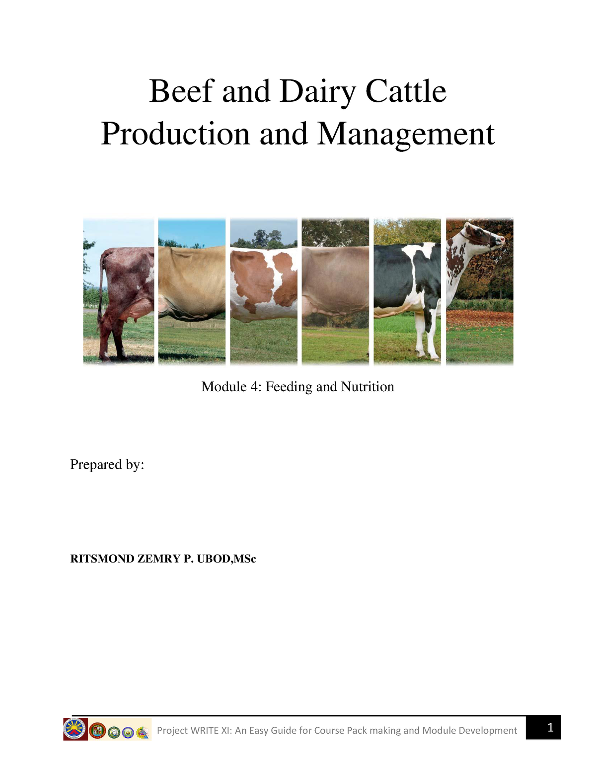 Module-4 Feeding And Nutrition-converted - Beef And Dairy Cattle ...