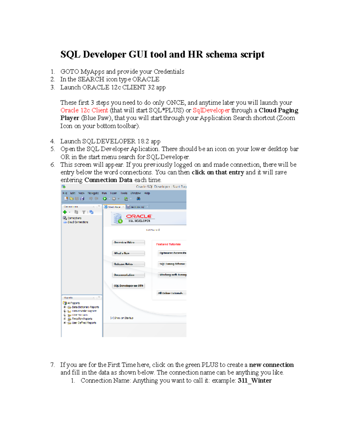 SQL Developer use311 - SQL Developer GUI tool and HR schema script GOTO ...