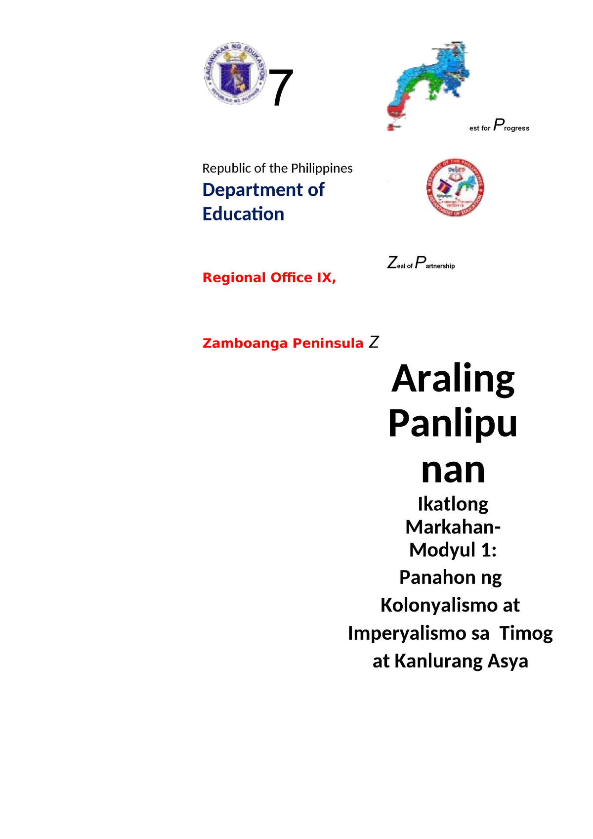 AP7 Q3 M1 - arpan 7 modules - 7 Republic of the Philippines Department ...