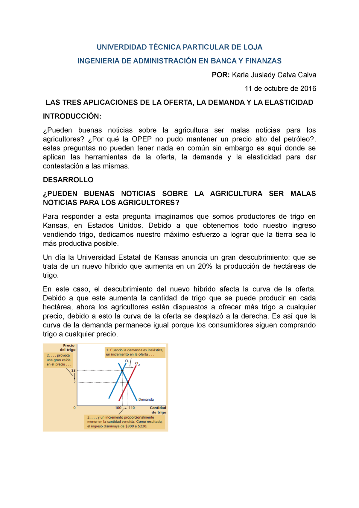 CASO Practico De Microeconomia - UNIVERDIDAD TÉCNICA PARTICULAR DE LOJA ...