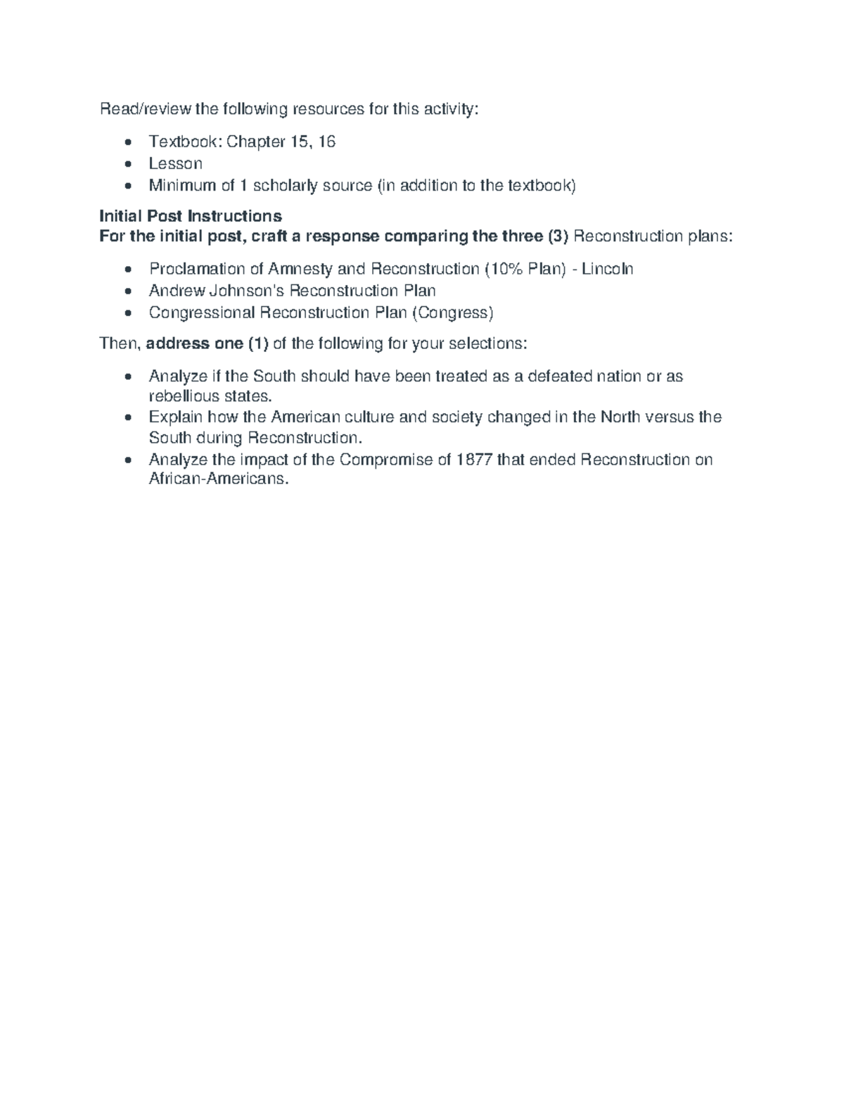 Week 4 discussion 2 - the following resources for this activity ...