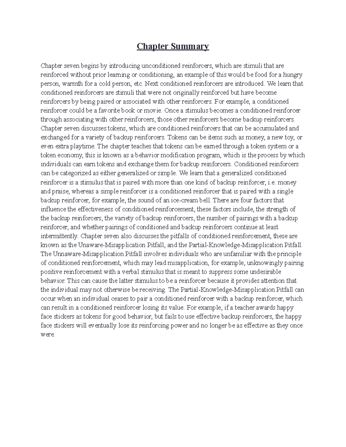 Assignment 7 - Chapter Summary Chapter seven begins by introducing ...