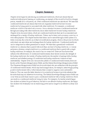 Assignment 18 - Chapter Summary In Chapter eighteen of Behavior ...