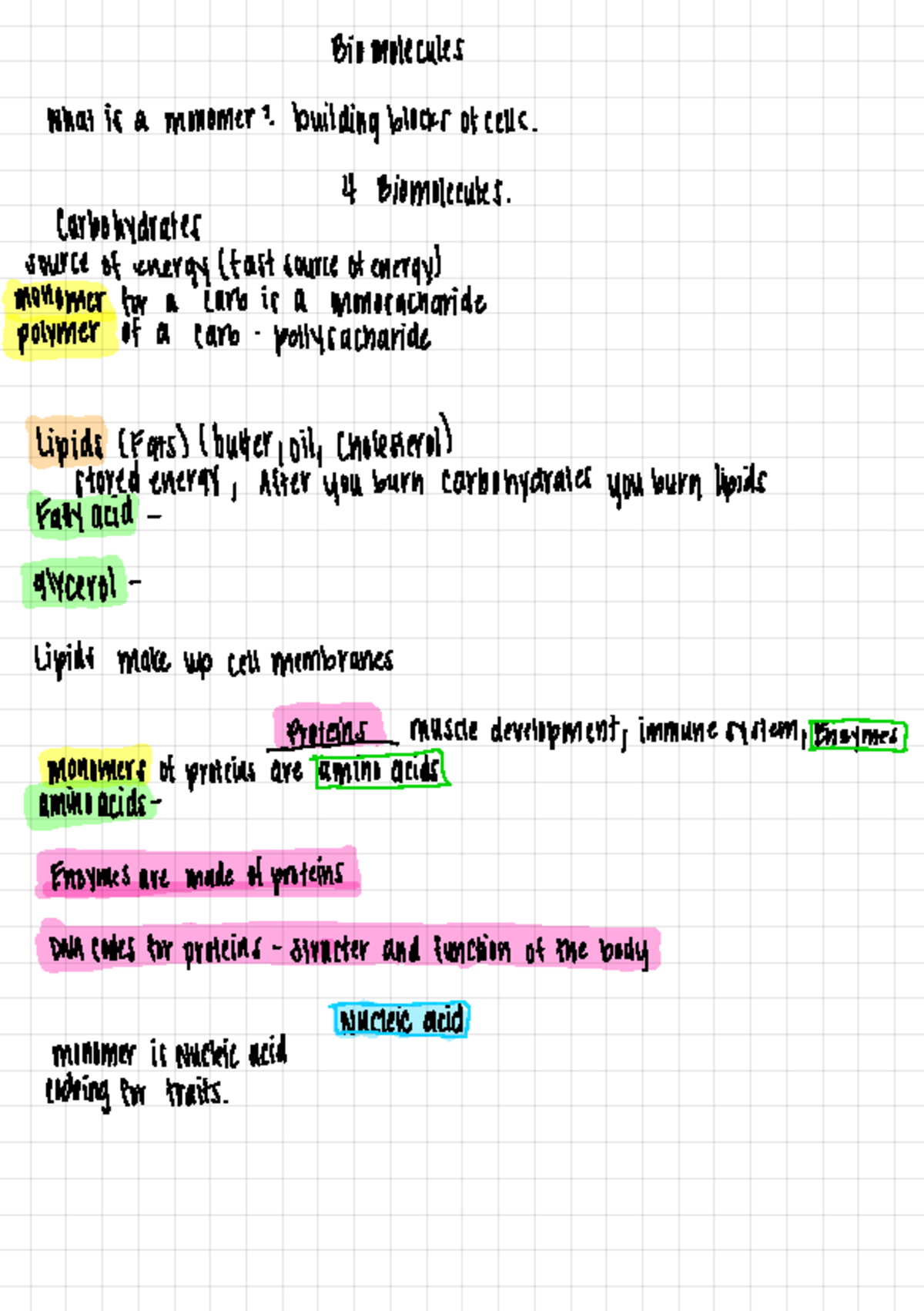Lecture notes on biomolecules Biomolecules whatis a monomer