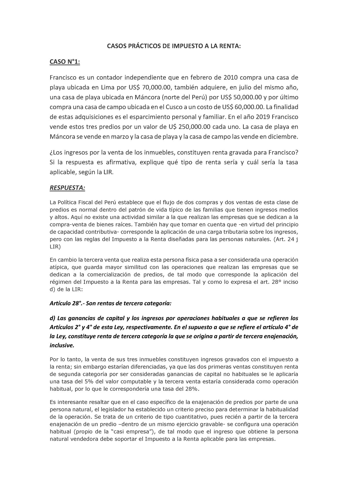 Desarrollo DE Práctica DE Clase Sesion 8 - CASOS PR¡CTICOS DE IMPUESTO ...