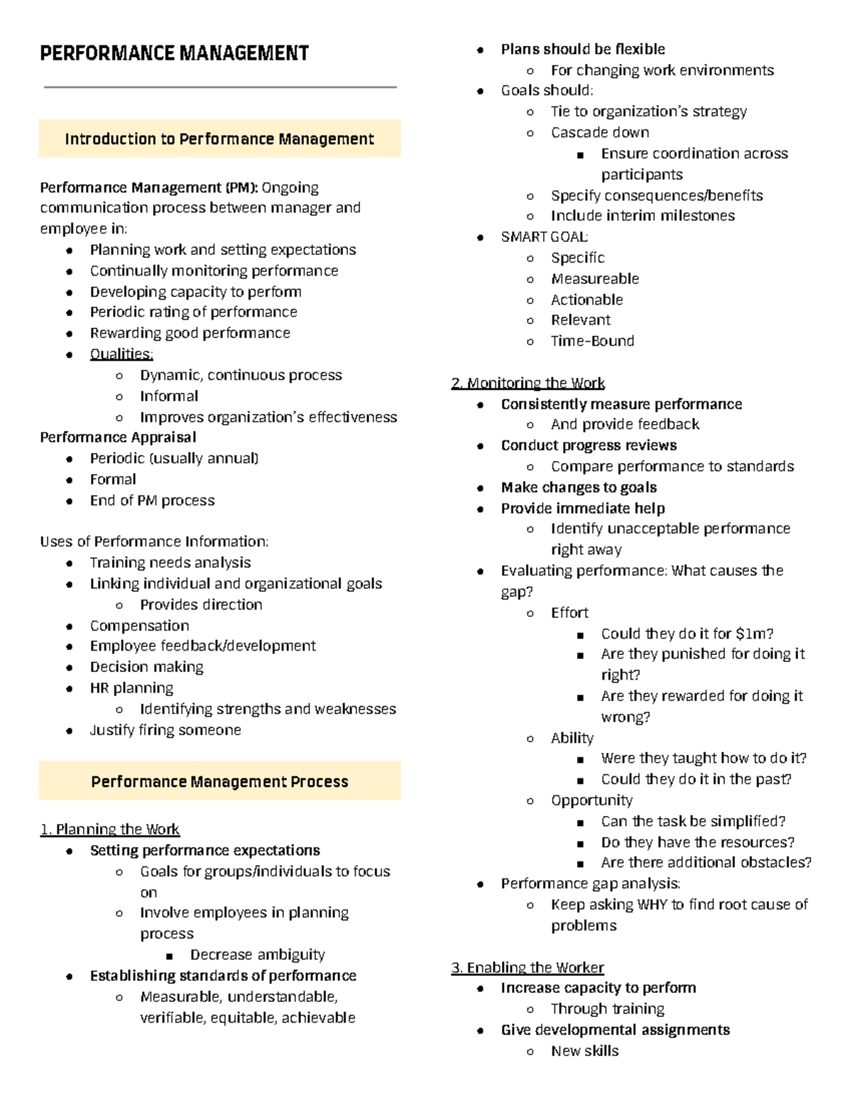 HRM Notes 8 - Performance Management - PERFORMANCE MANAGEMENT ...