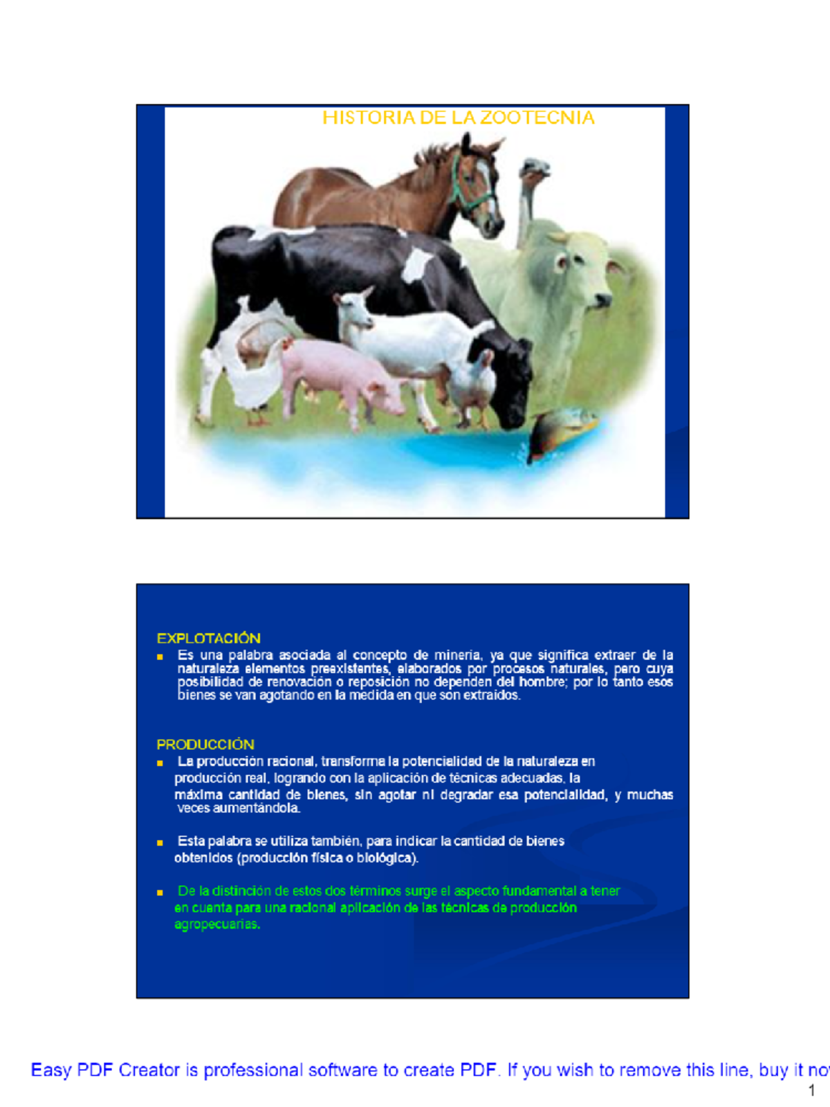 Historia DE LA Zootecnia Producción animal Studocu