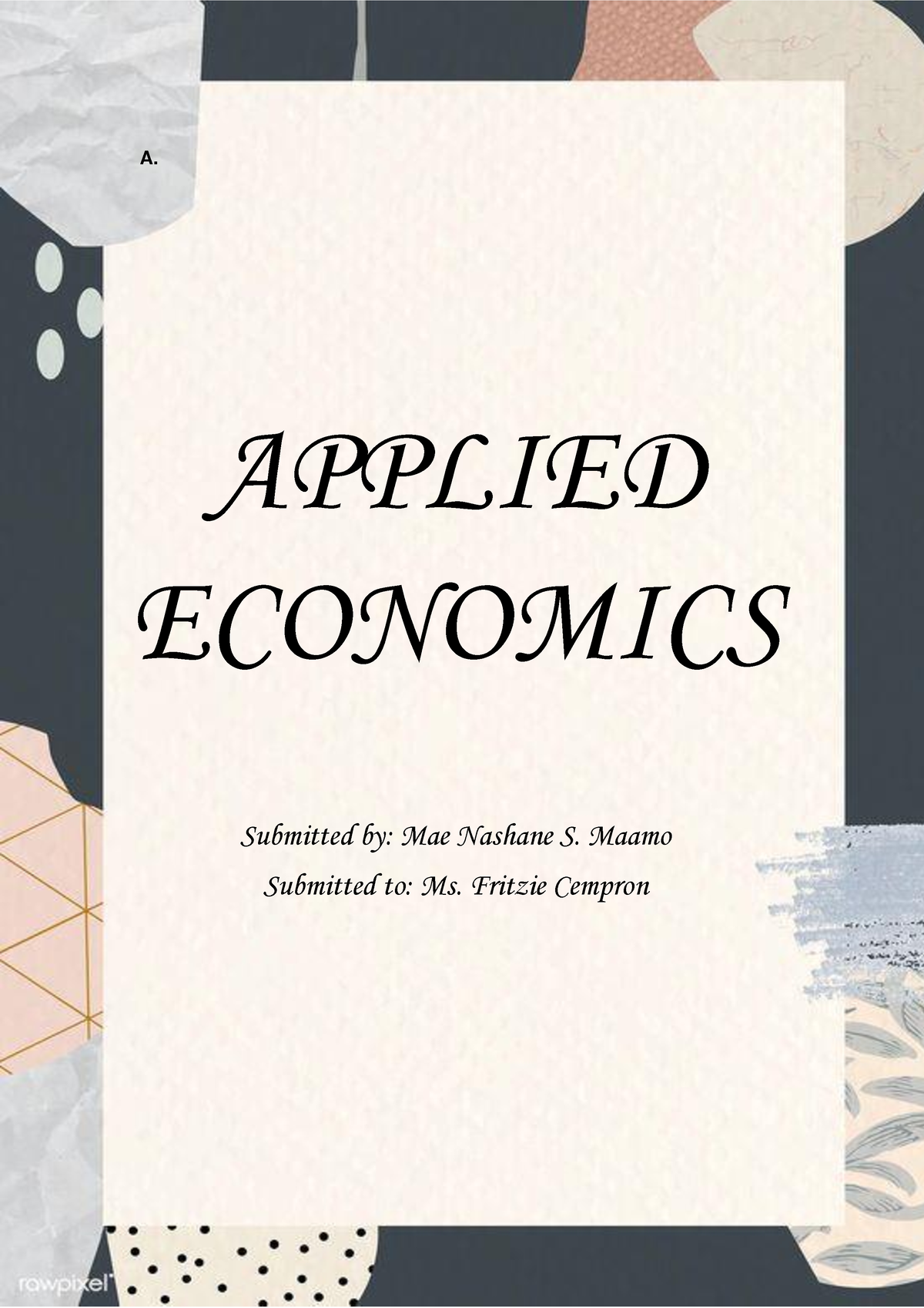 applied economics assignment