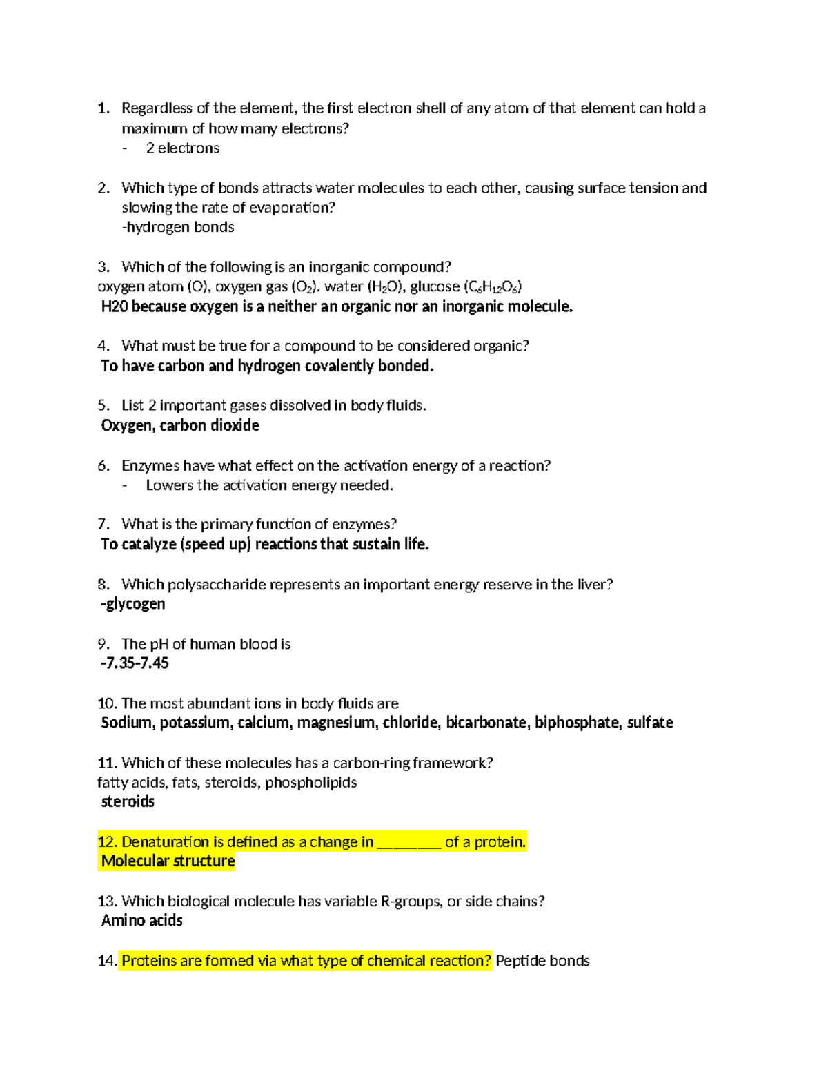 Chapter 2 Study Guide - Regardless of the element, the first electron ...