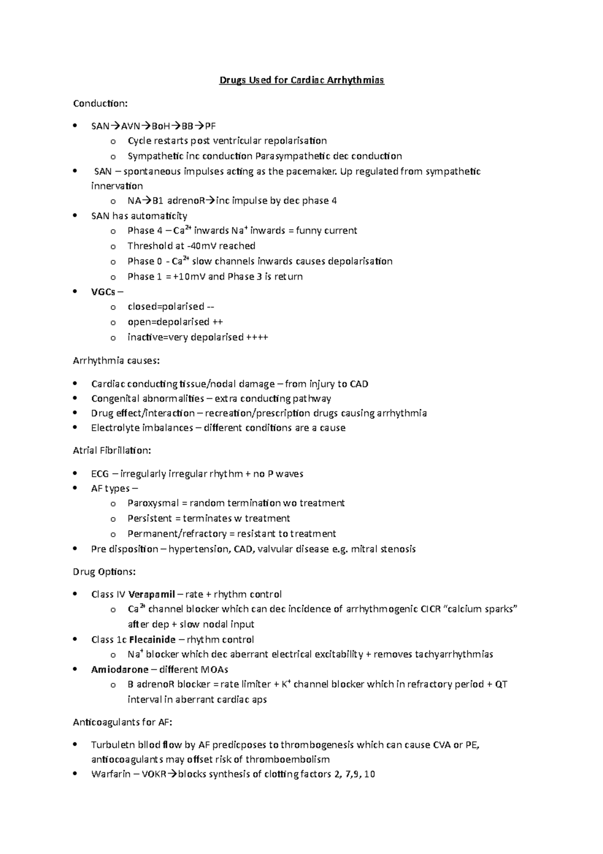 Drugs Used for Cardiac Arrhythmias - Drugs Used for Cardiac Arrhythmias ...