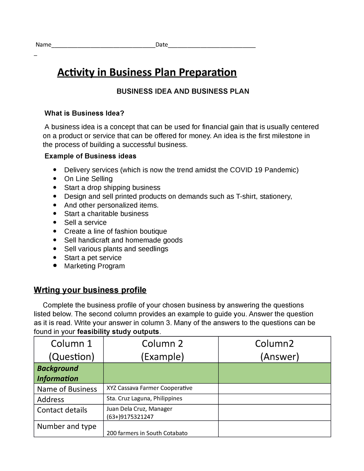 Business-Plan-prep - a lecture notes in business plan preparation ...