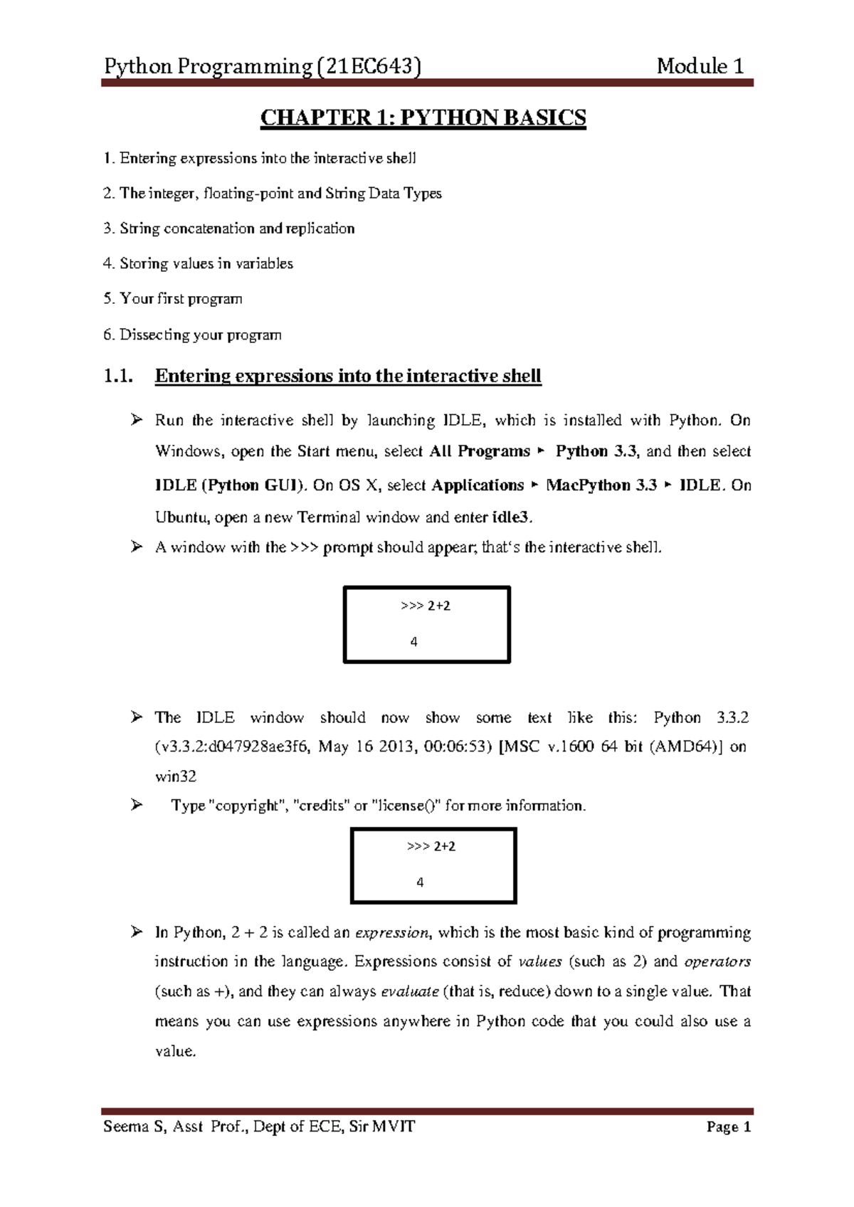 PYTHON E-Note Content Document - Seema S, Asst Prof., Dept of ECE, Sir ...