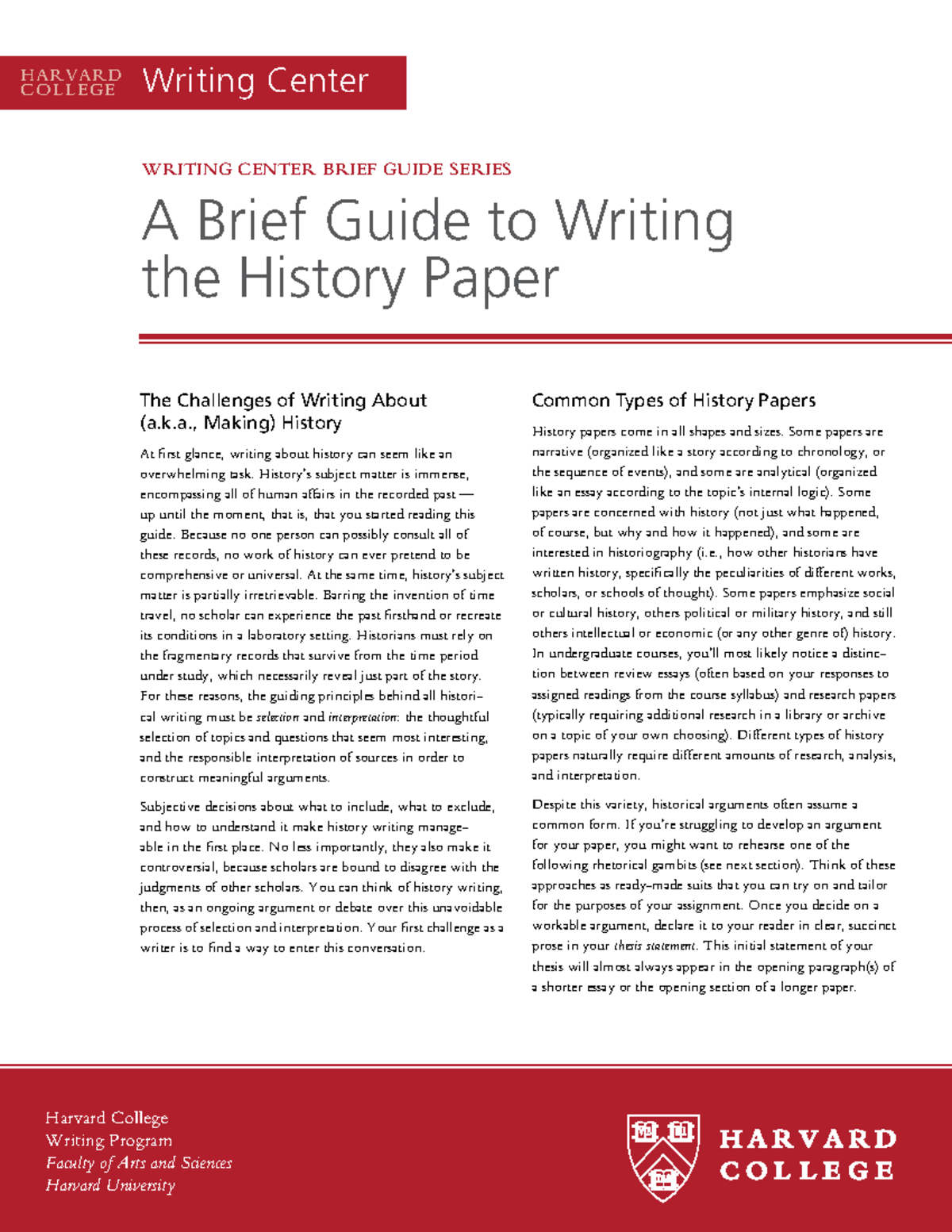 how-to-write-a-history-paper-harvard-college-writing-center-harvard