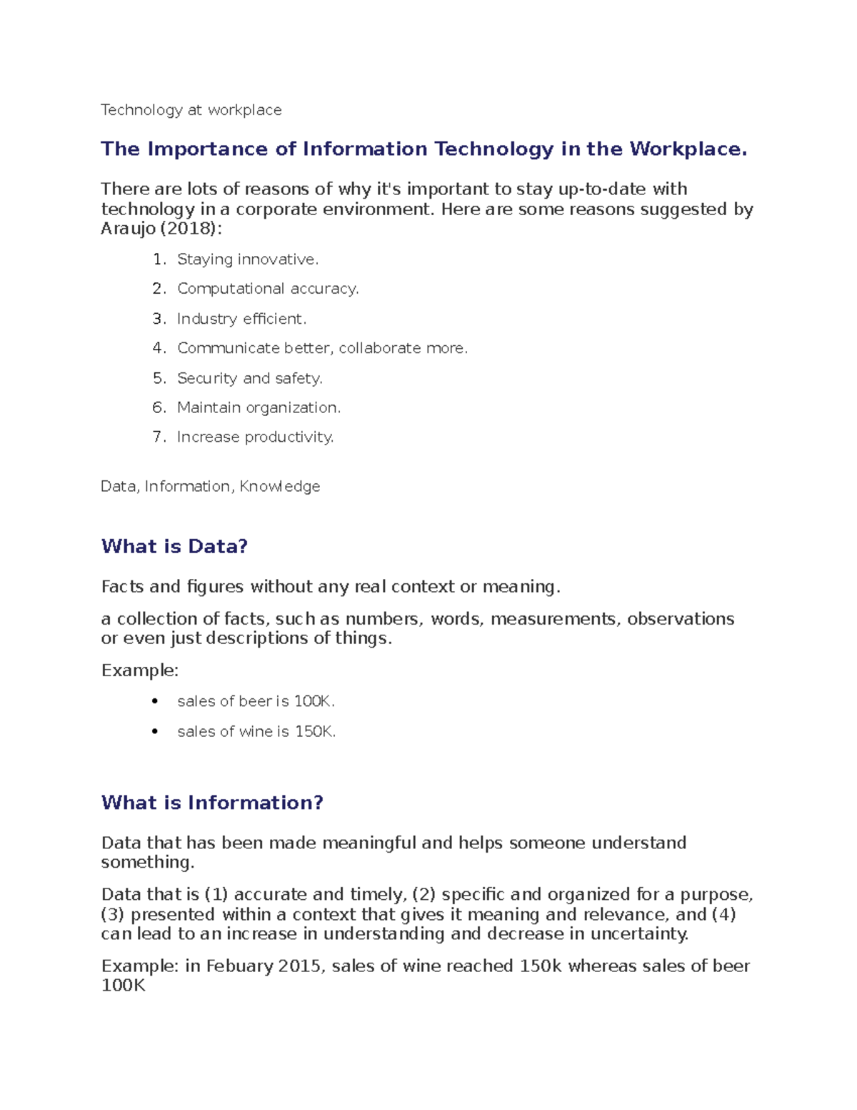 business information system assignment