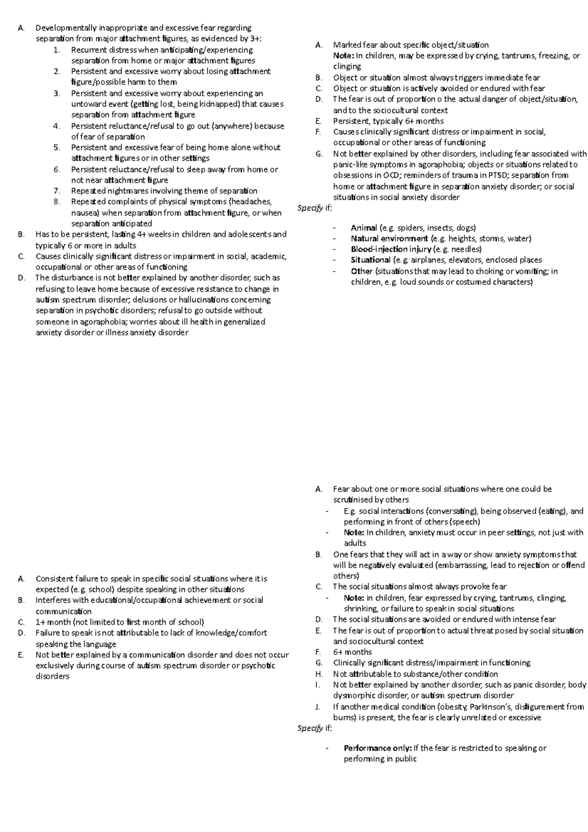 Flashcards DSM-5 full - Psychopatholog symp. classif. and diagn. - RUG ...