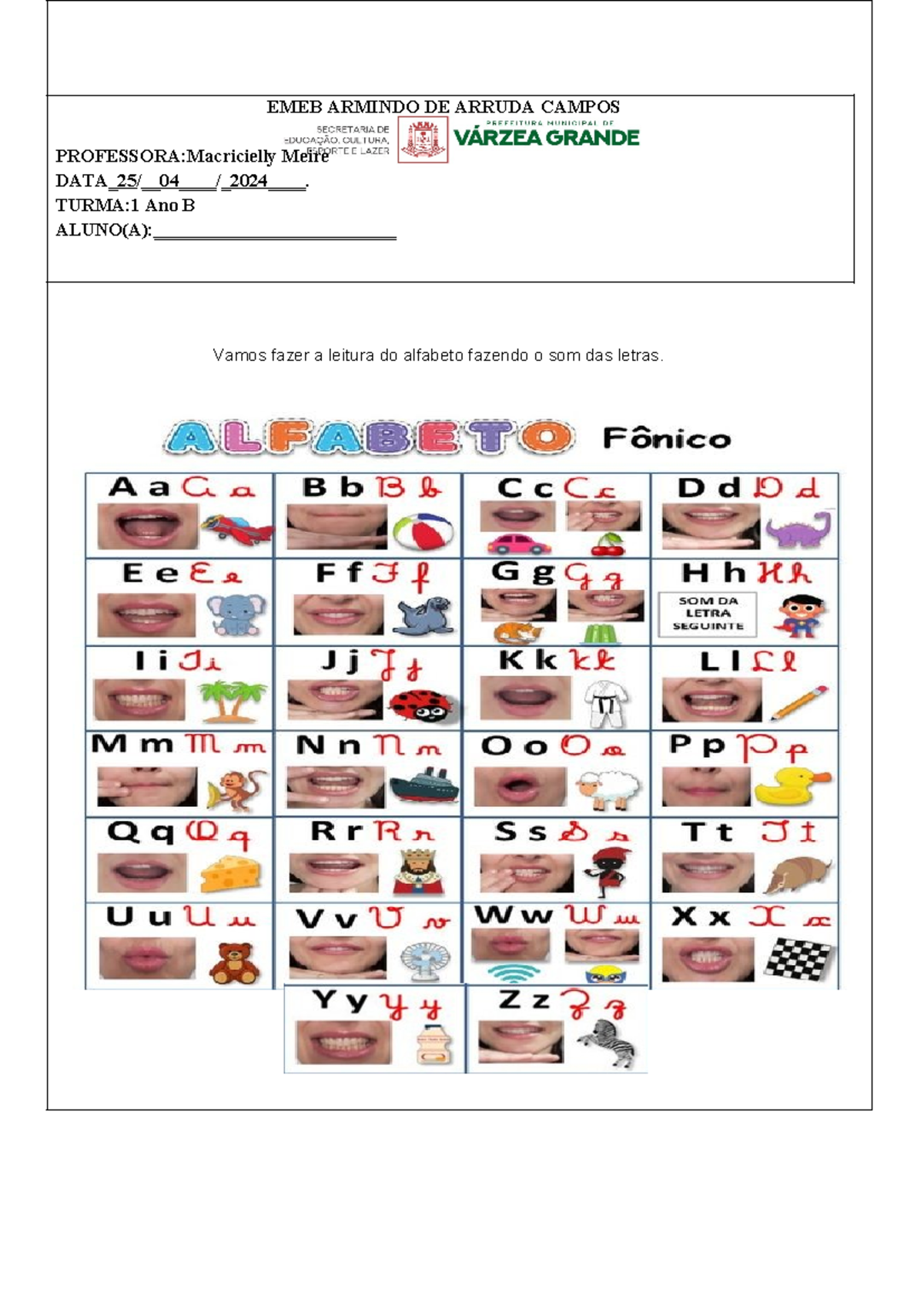 Alfabeto fonico com o som das letras - Literatura Portuguesa e ...