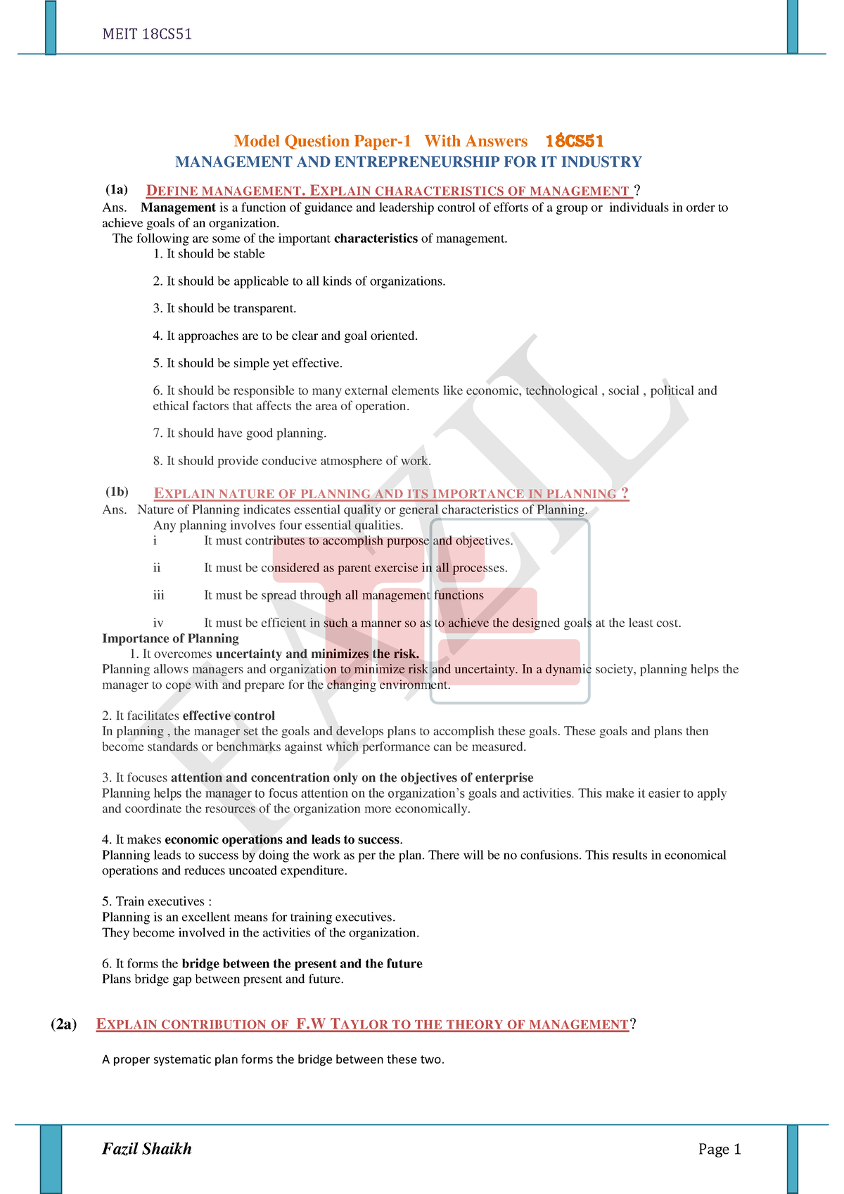 tie1-1a-define-management-explain-characteristics-of-management