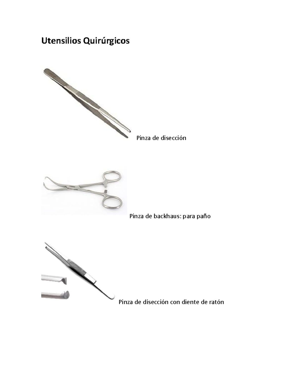 Utensilios Quir rgicos Utensilios Quir rgicos Pinza De Disecci n 