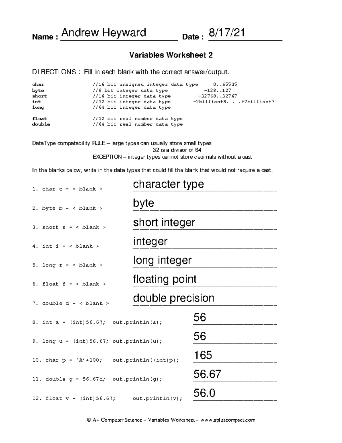 variableswkst-2-worksheet-a-computer-science-variables