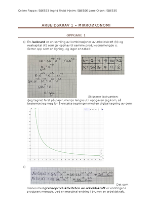 Arbeidskrav 2 - Obligatorisk Innlevering 2 - ARBEIDSKRAV 2 I ...