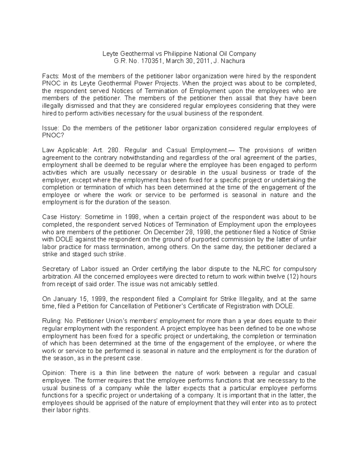 Leyte Geothermal vs Philippine National Oil Company Filcro - No. 170351 ...
