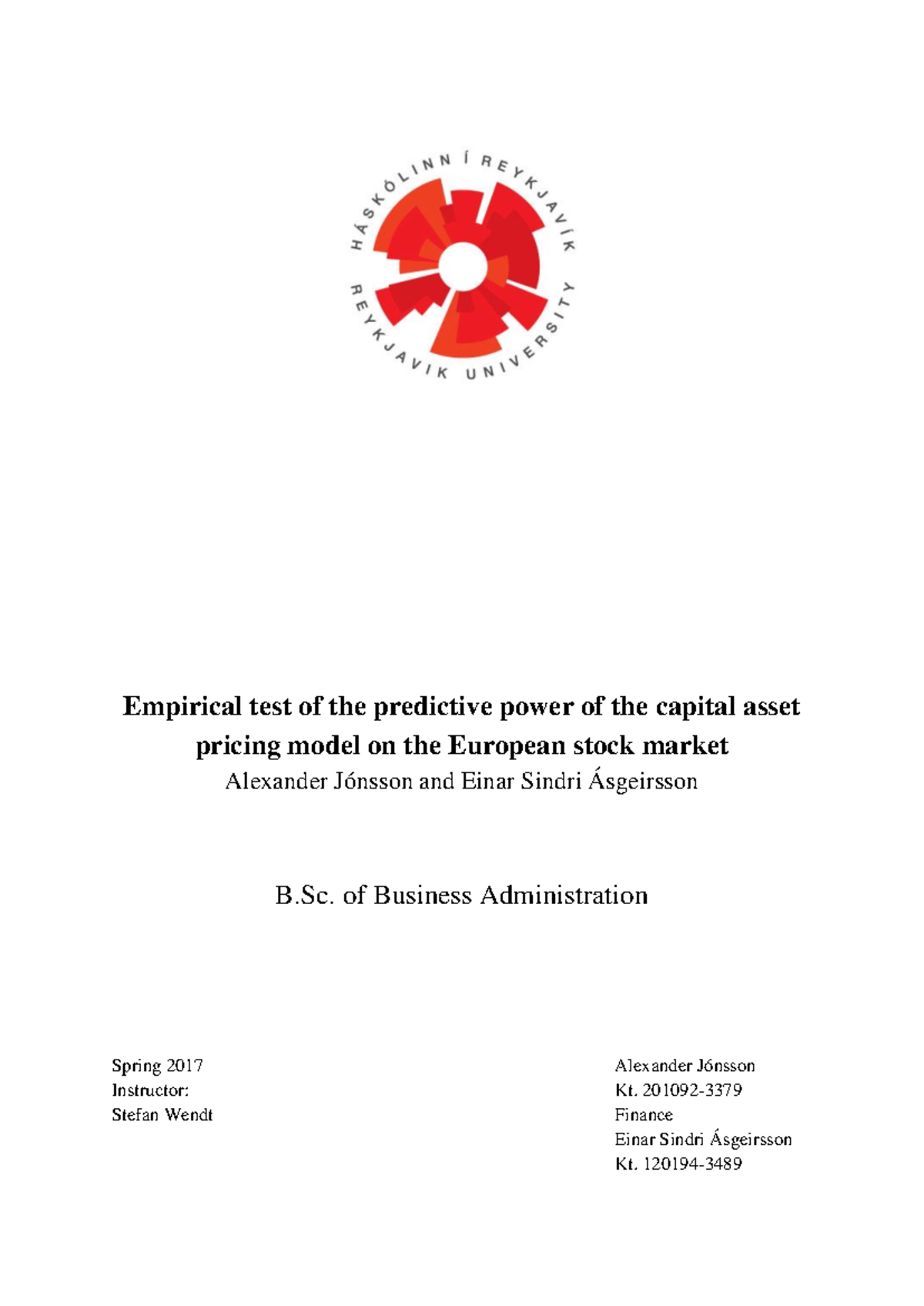 Empirical test of the predictive power of the capital asset pricing ...