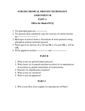 Training Outcome 1 - Chemical process technology - Studocu