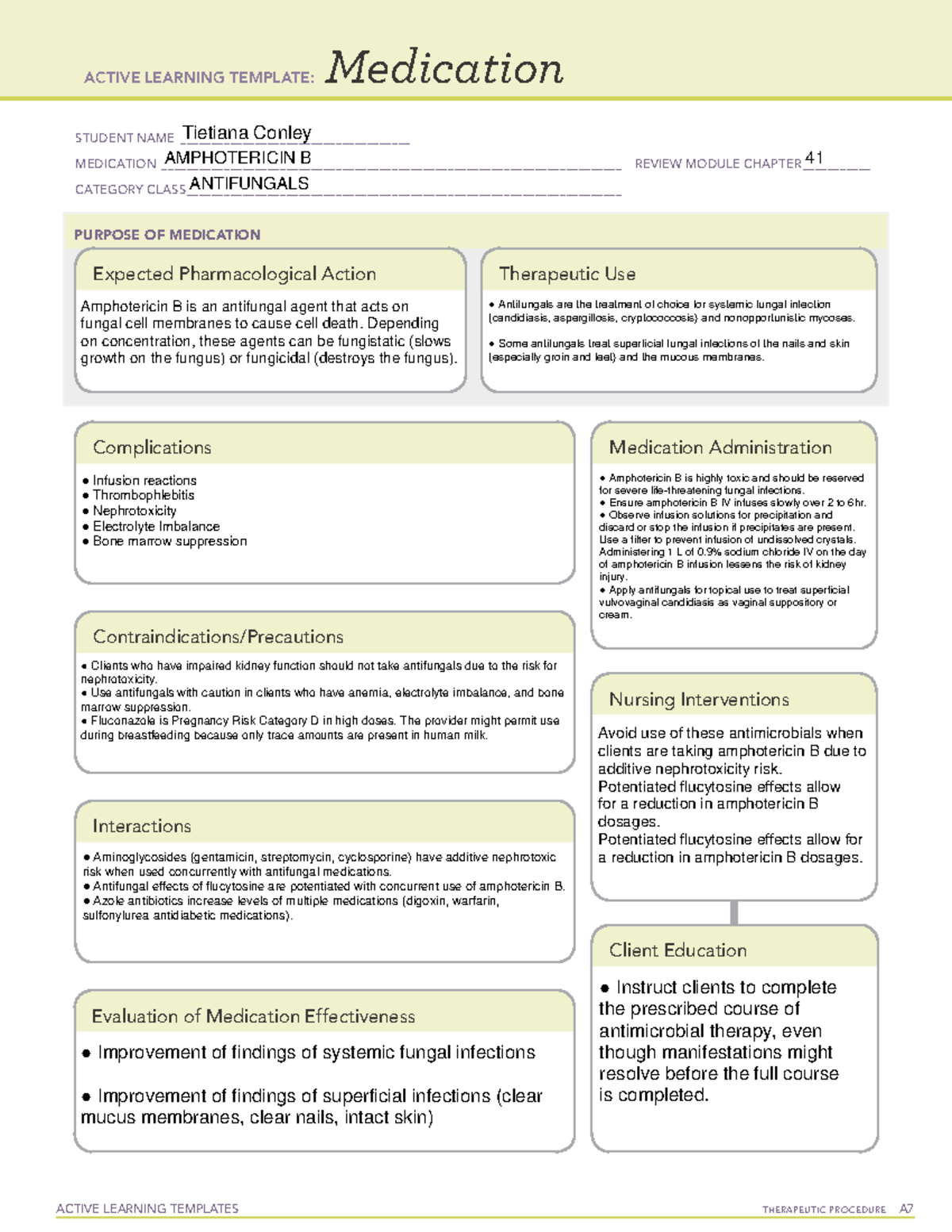 Amphotericin - HELP WITH STUDYING - 1120 - Studocu