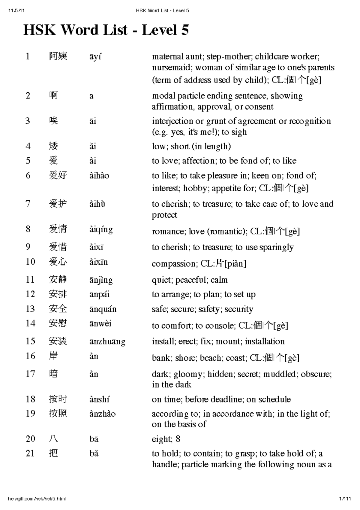 hsk5-tyy-hsk-word-list-level-5-1-y-maternal-aunt-step-mother