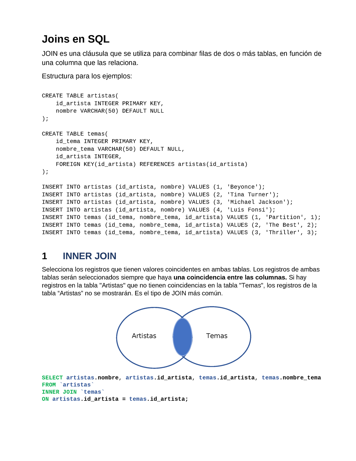 Cláusulas Join Sql Con Ejemplos Joins En Sql Join Es Una Cláusula Que Se Utiliza Para Combinar 7198