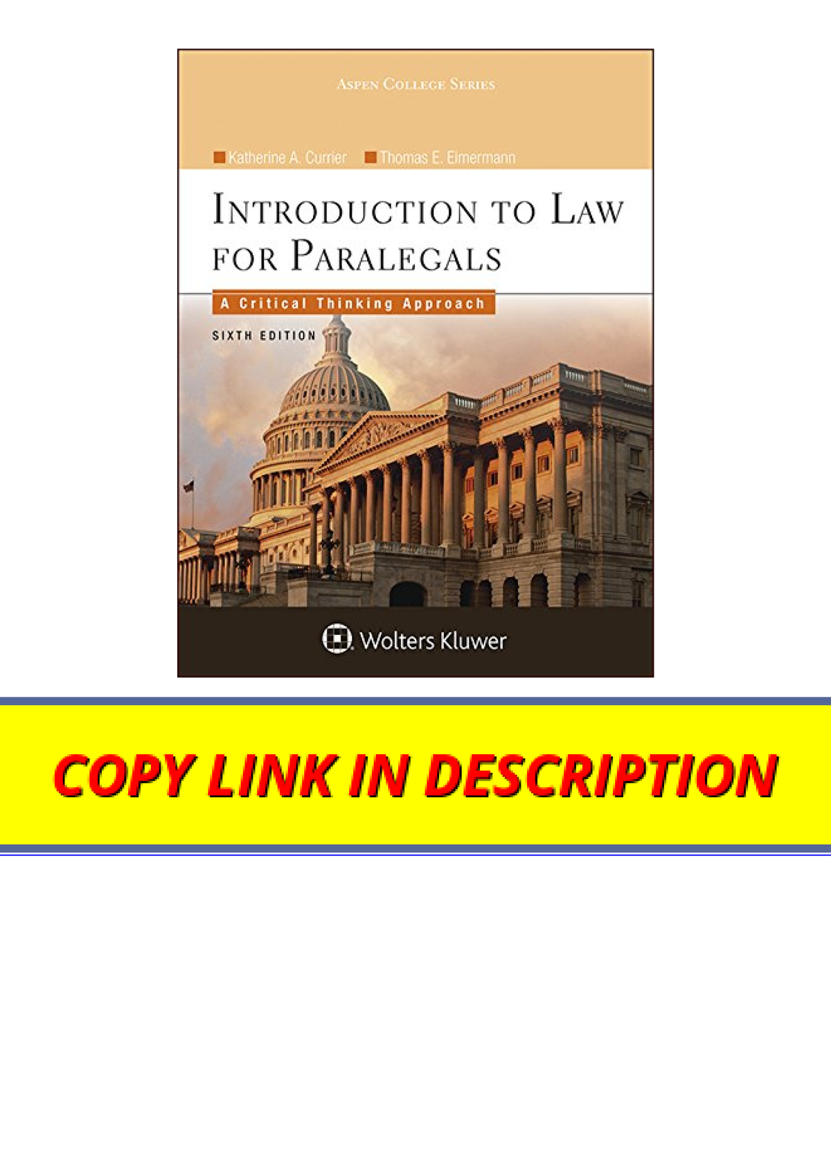 Download Introduction To Law For Paralegals A Critical Thinking ...