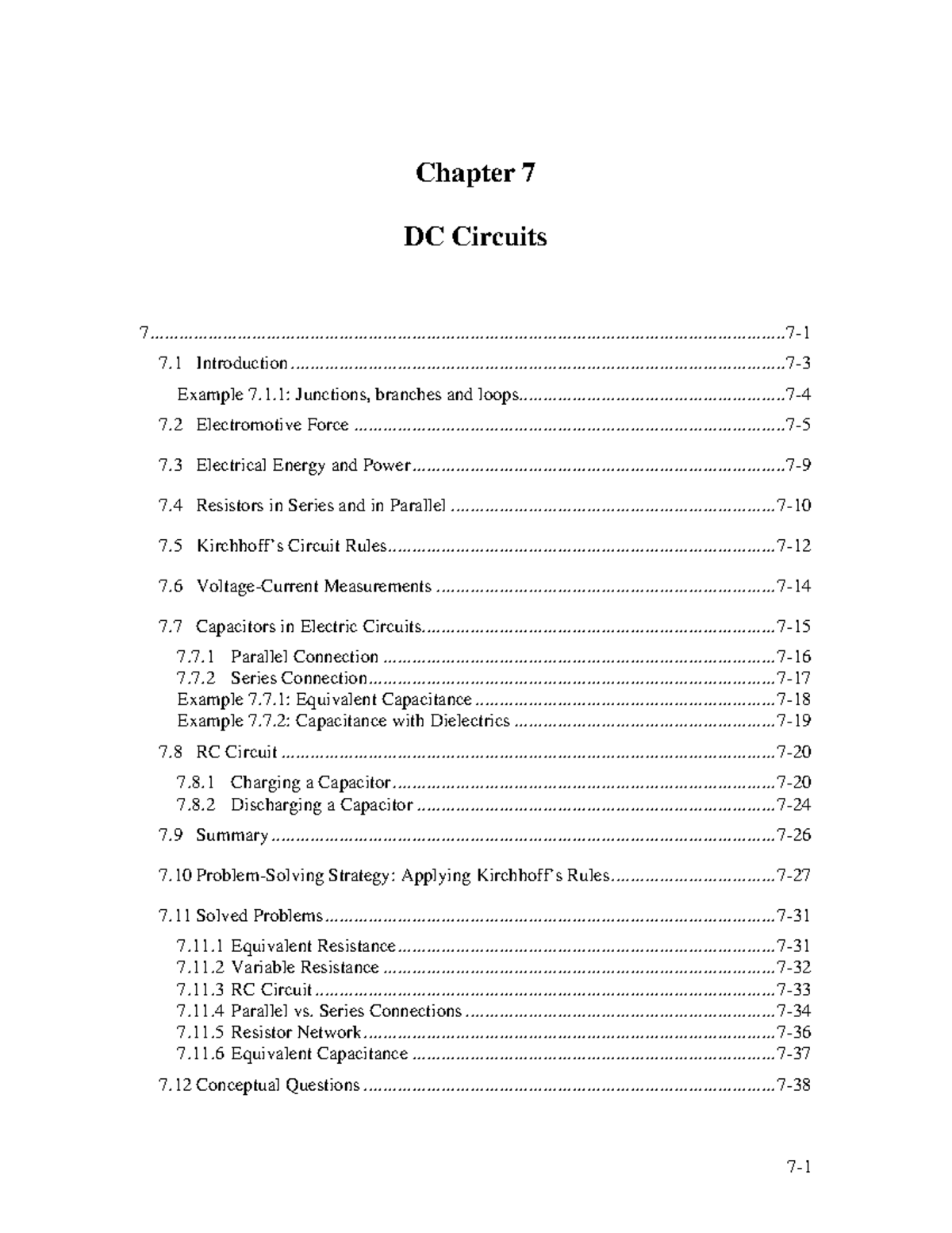 MIT chapter 7 - MIT Physics Textbook - DC Circuits - Chapter - Studocu