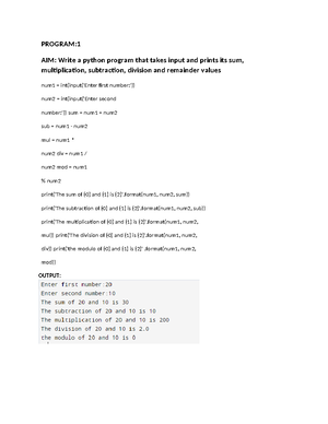 JAVA LAB Programs - Semester Java Lab Cycle Programs List:- 1. Write a ...