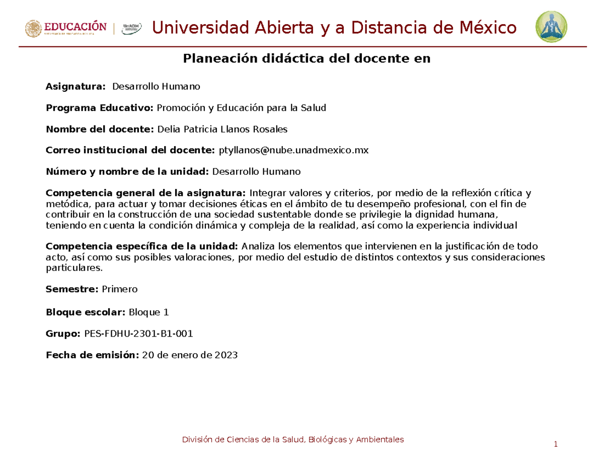 01 FDHU B1 U1 01 - ejericicios programados - División de Ciencias de la ...