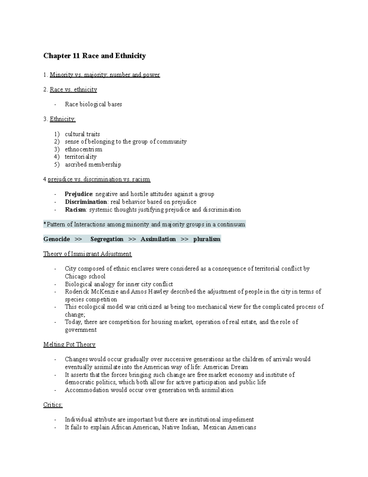 Chap 11 Gen Soc Race And Ethnicity - Chapter 11 Race And Ethnicity ...