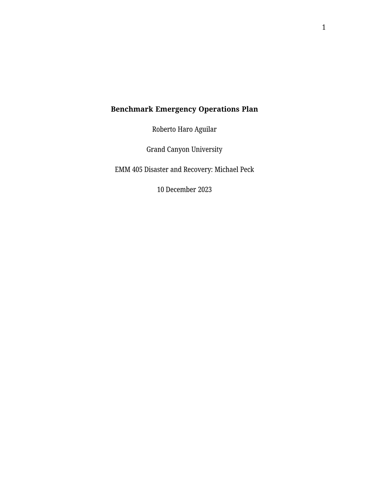 Benchmarks In Emergency Management – ZYGQN