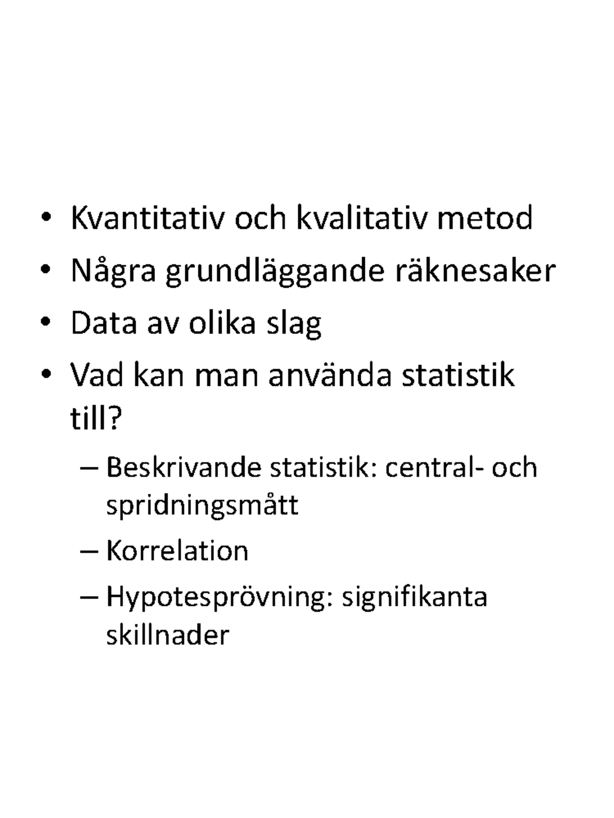 Björnspresentation Ht 2019 - Kvantitativ Och Kvalitativ Metod Några ...