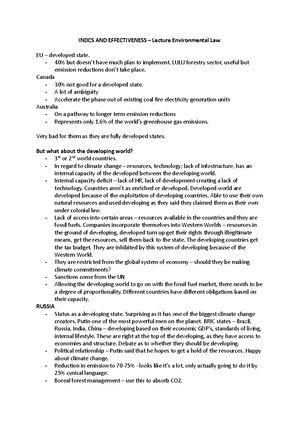 Environmental Law Notes - Environmental Law Lecture 1 – Sources Of ...