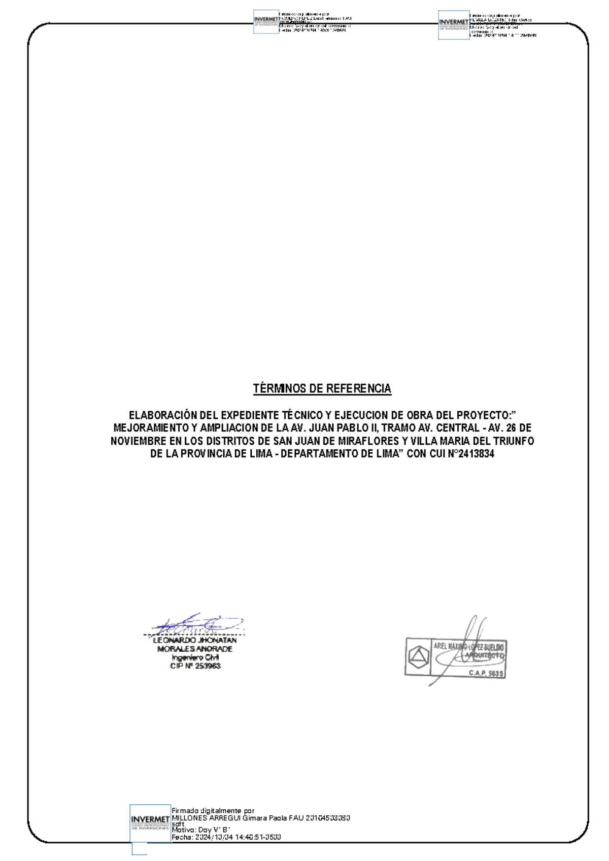 Plantilla Rmt Ejecucion De Obra Lp Rev T Rminos De Referencia