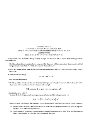 Problem Sheet 4 Ap3021 G Studeersnel