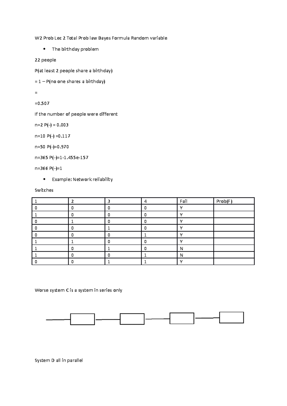 W2 Prob Lec 2 Total Prob law Bayes Formula Random variable - If the ...