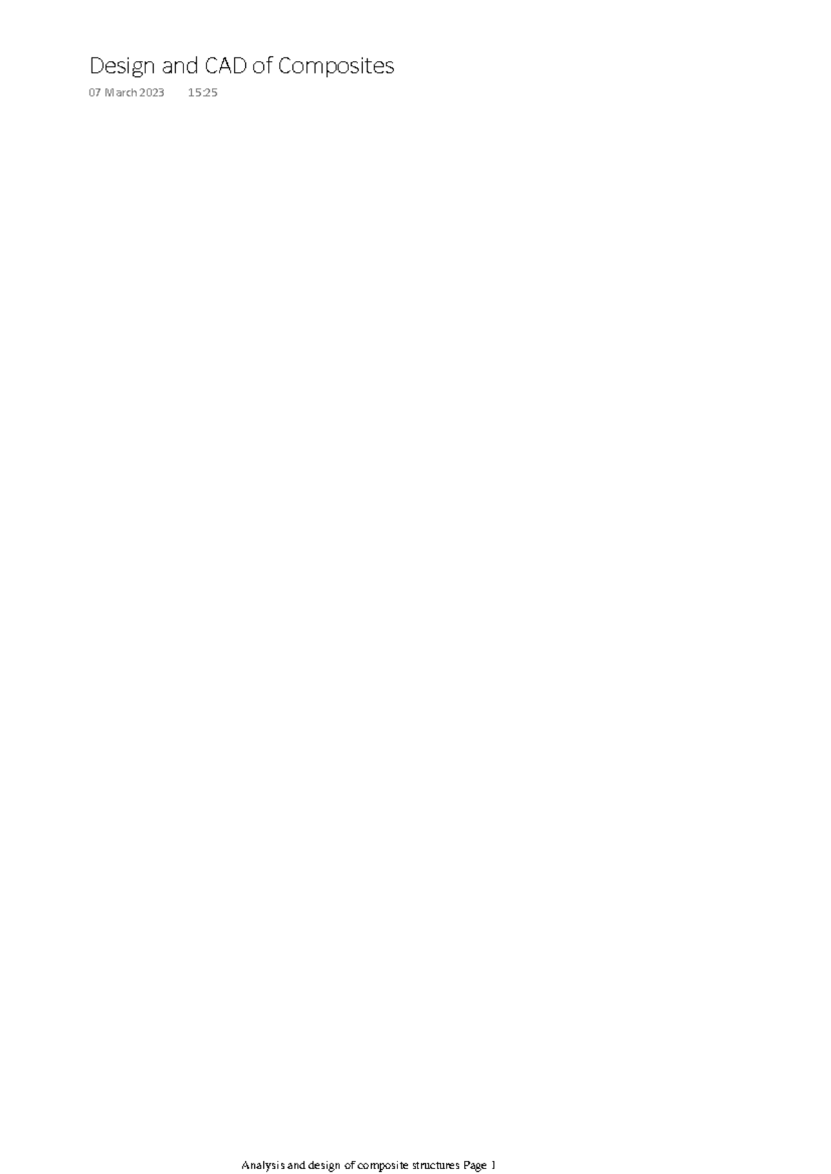 Design and CAD of Composites - Analysis and Design of Composite ...