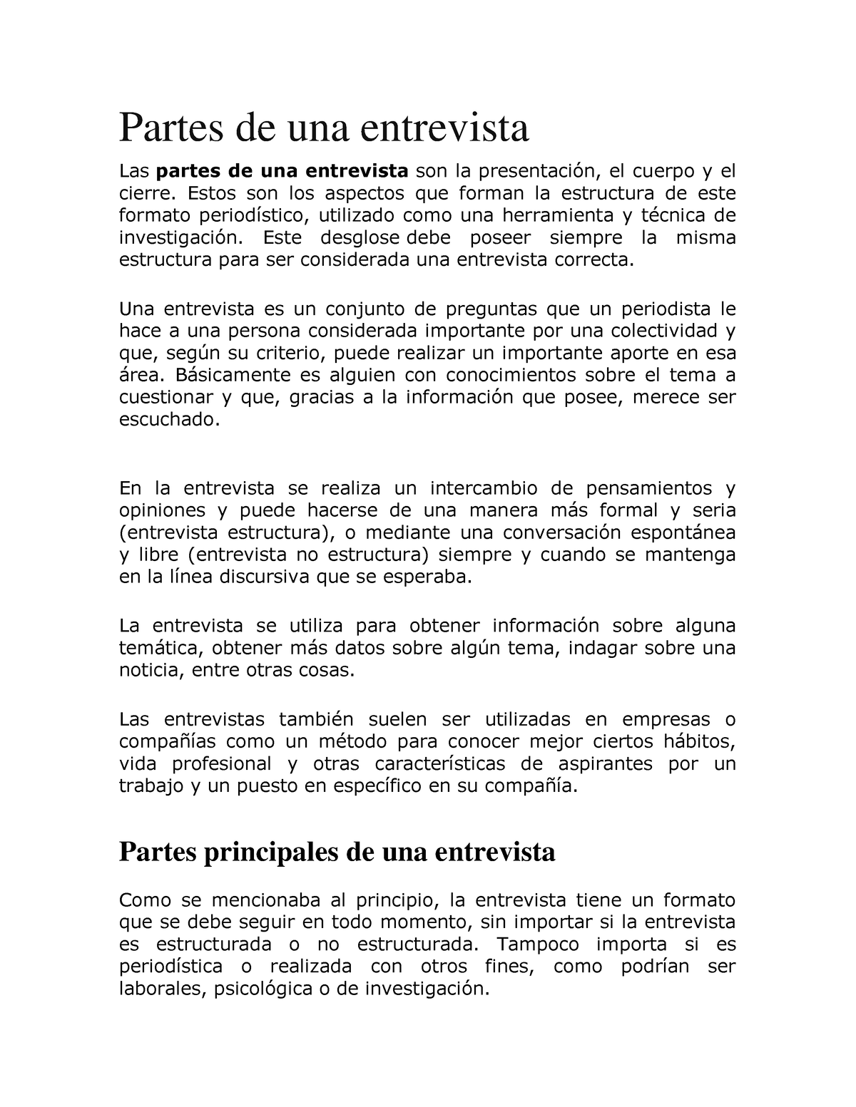 Partes De Una Entrevista Convertido Partes De Una Entrevista Las Partes De Una Entrevista Son 6574