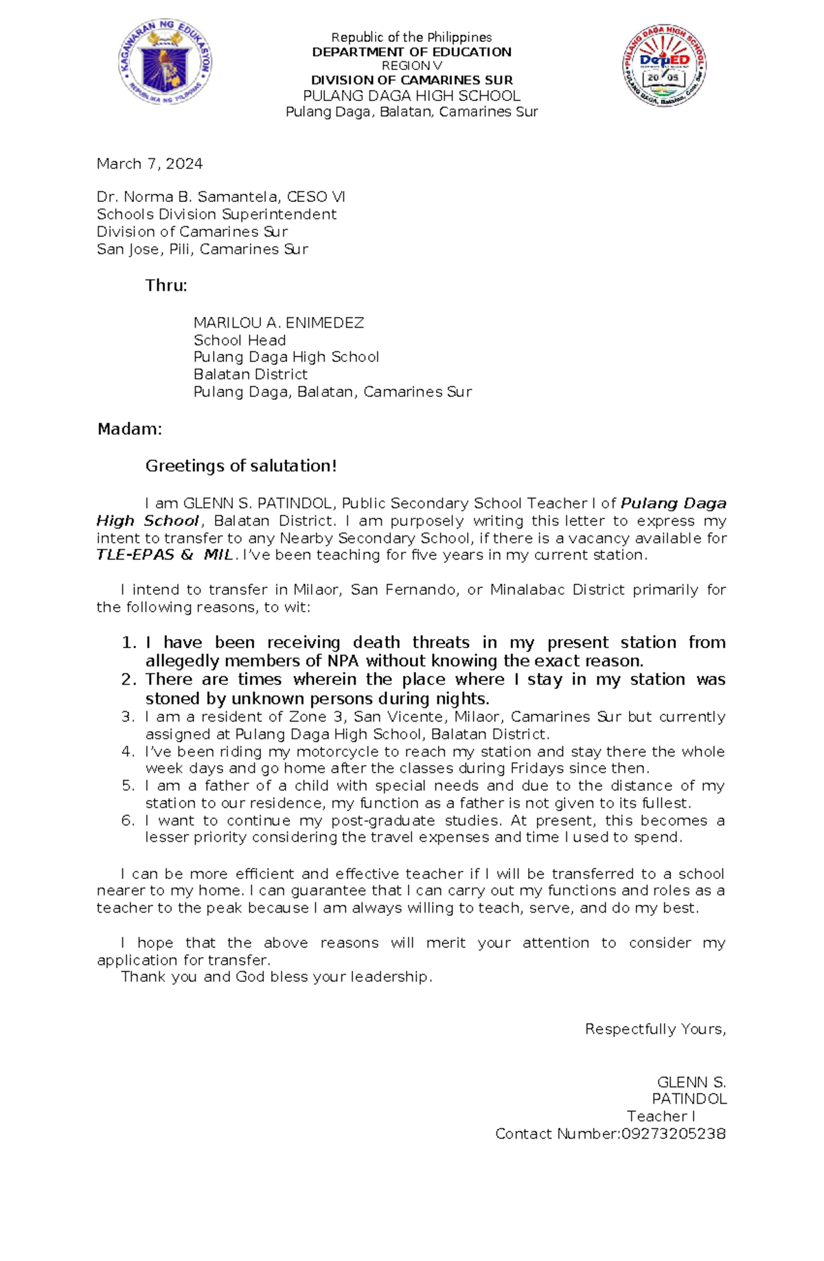 Letter-of-Intent - COMMUNICATION LETTER - Republic of the Philippines ...