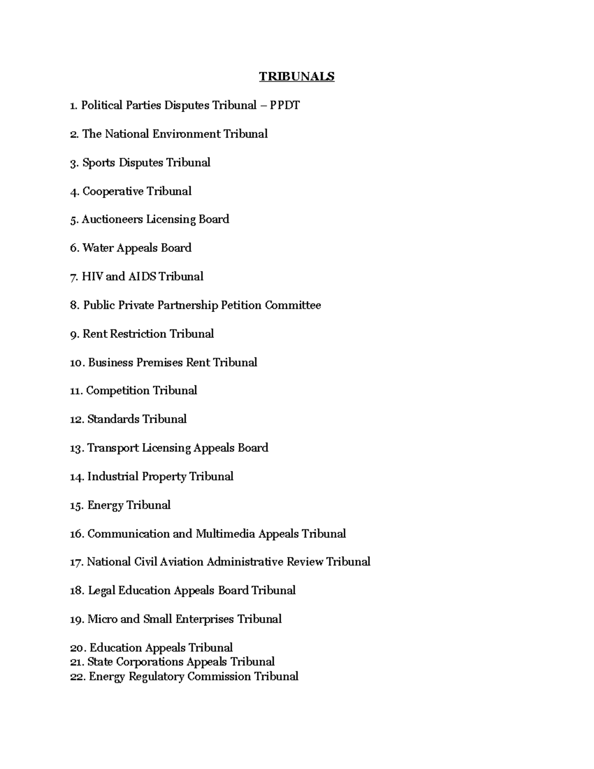 Constitutional Law - TRIBUNALS 1. Political Parties Disputes Tribunal ...